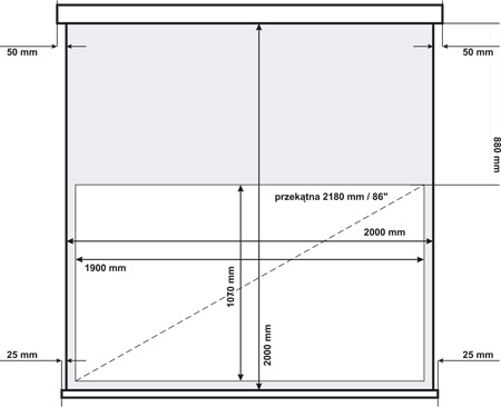 Cinema Pro 200MG Wymiary