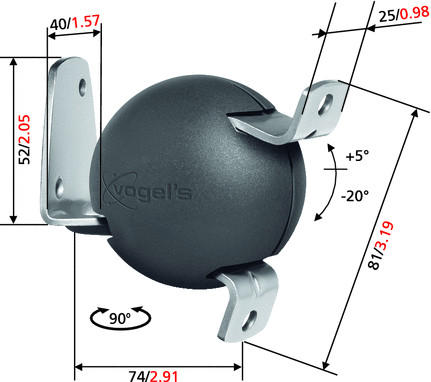 Uchwyty głośnikowe Vogels ELW6605