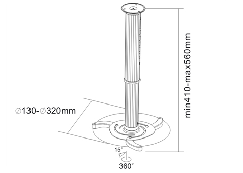 Monta� sufitowy projektora LC-P2 560
