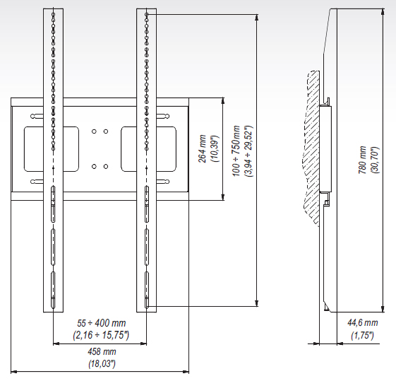 Uchwyt pionowy do TV LCD, LED, Plazma