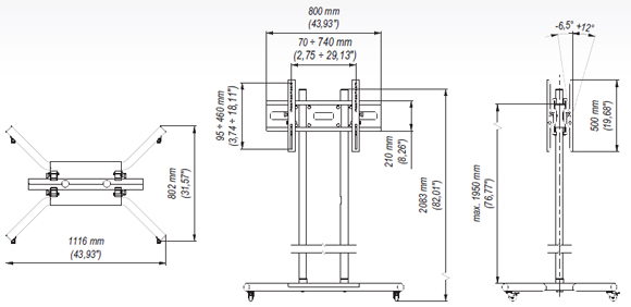 Wzek do 2 telewizorw LC-TR12-52R