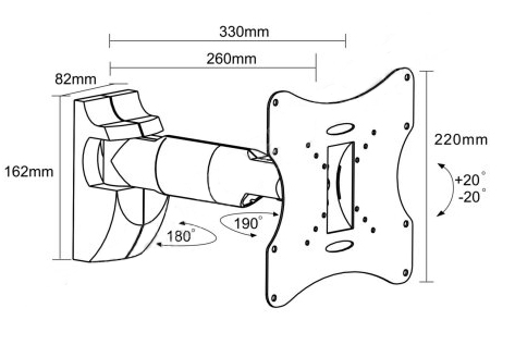 Uchwyt monitorowy LC-U1R 20/20Si