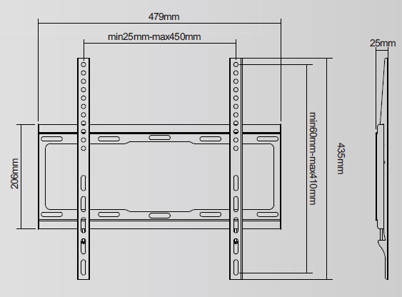 Uchwyt telewizyjny LED LC-U8S 55C Flat