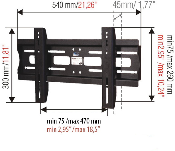 Wzek z uchwytem do TV LC-TR3-40S