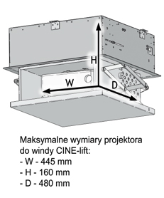 Winda do projektorów CINE-LIFT VIZ-ART