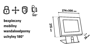 Obudowa biurkowa na tablet Tabkiosk