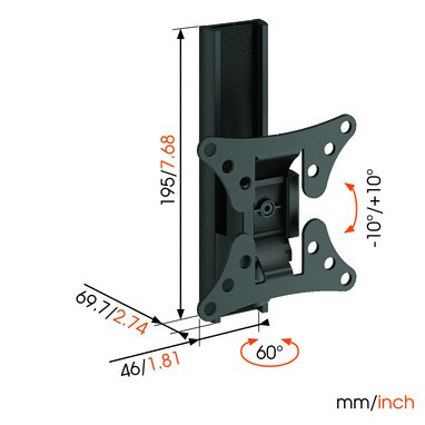 Uchwyt do monitora WALL 1020 Vogels